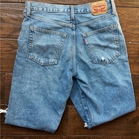 Levi’s 94 Baggy Jeans Medium Wash Distressed Knee | Size 28 - Picture 5 of 5